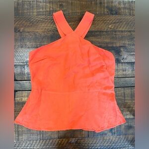 Ann Taylor Vibrant Orange Halter Tank Top